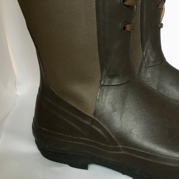 Agile Rain Rubber Boots Tall Lace upSsize EU 39 Made in France Brown - Picture 3 of 10